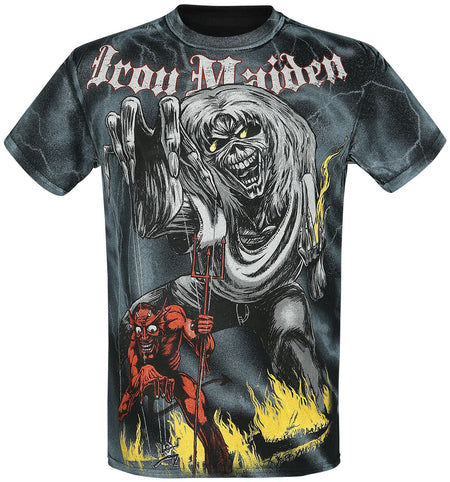 T-Shirt Manches courtes  de Iron Maiden - Sketched Number Of The Beast Allover - S à M - pour Homme - allover - Iron Maiden