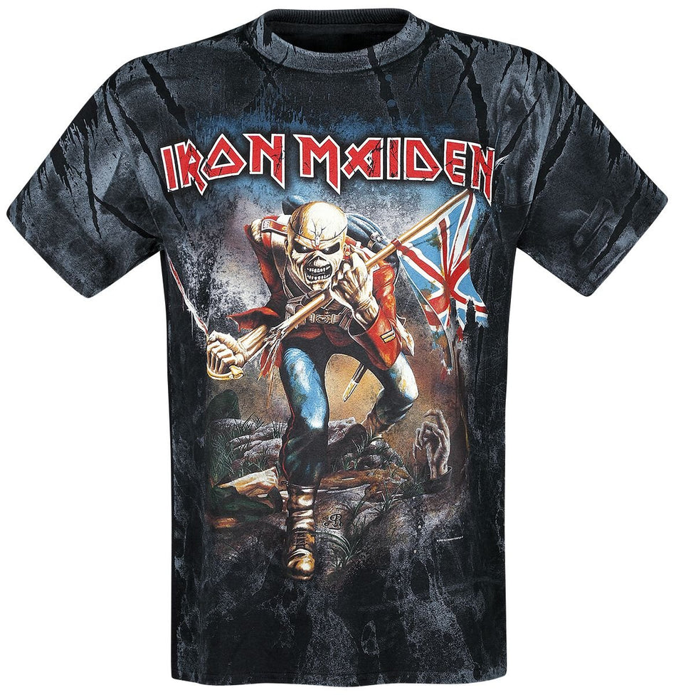 T-Shirt Manches courtes  de Iron Maiden - The Trooper Allover - S à XXL - pour Homme - allover - Iron Maiden