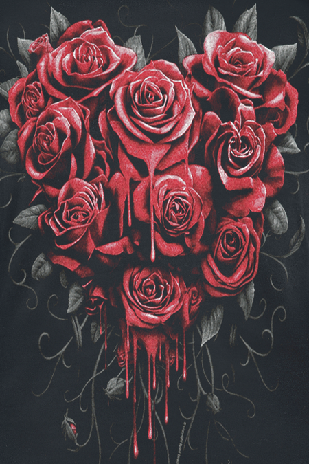 Top Gothic de Spiral - Bleeding Heart - S à XXL - pour Femme - noir - Spiral - View 2