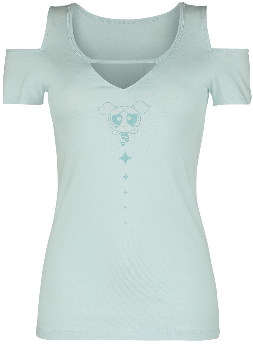 T-Shirt Manches courtes  de Les Super Nanas - Girl Power - S - pour Femme - bleu clair - Les Super Nanas