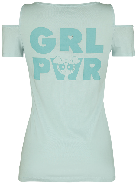 T-Shirt Manches courtes  de Les Super Nanas - Girl Power - S - pour Femme - bleu clair - Les Super Nanas - View 2