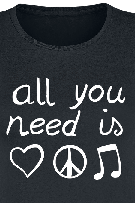 T-Shirt Manches courtes Fun de Slogans - All You Need Is... - S à 3XL - pour Femme - noir - Slogans - View 2