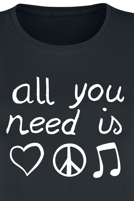 T-Shirt Manches courtes Fun de Slogans - All You Need Is... - S à 3XL - pour Femme - noir - Slogans - View 2