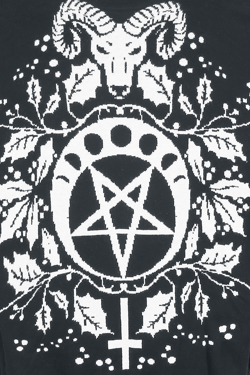 Pull de Noël Gothic de Banned Alternative - Sweat Pentagramme - S à XXL - pour Homme - noir - Banned Alternative - View 2