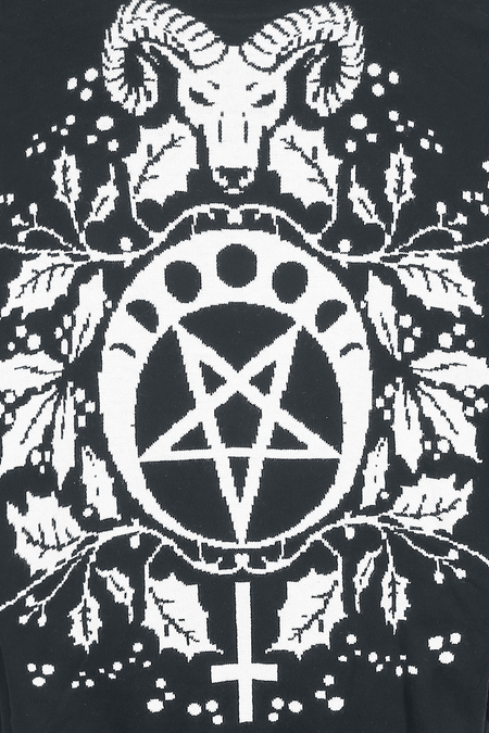 Pull de Noël Gothic de Banned Alternative - Sweat Pentagramme - S à XXL - pour Homme - noir - Banned Alternative - View 2