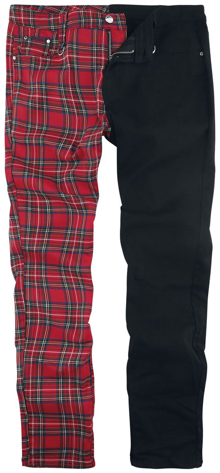 Pantalon en toile Gothic de Banned Alternative - Pantalon Split - S à XXL - pour Homme - rouge/noir - Banned Alternative