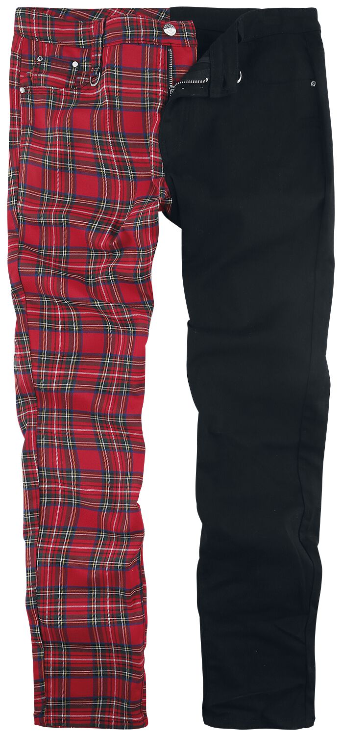 Pantalon en toile Gothic de Banned Alternative - Pantalon Split - S à XXL - pour Homme - rouge/noir - Banned Alternative