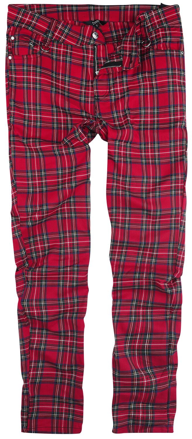 Pantalon en toile Gothic de Banned Alternative - Pantalon Tartan - S à 4XL - pour Homme - rouge - Banned Alternative