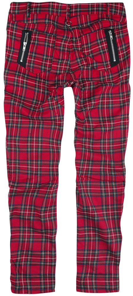 Pantalon en toile Gothic de Banned Alternative - Pantalon Tartan - S à 4XL - pour Homme - rouge - Banned Alternative - View 2