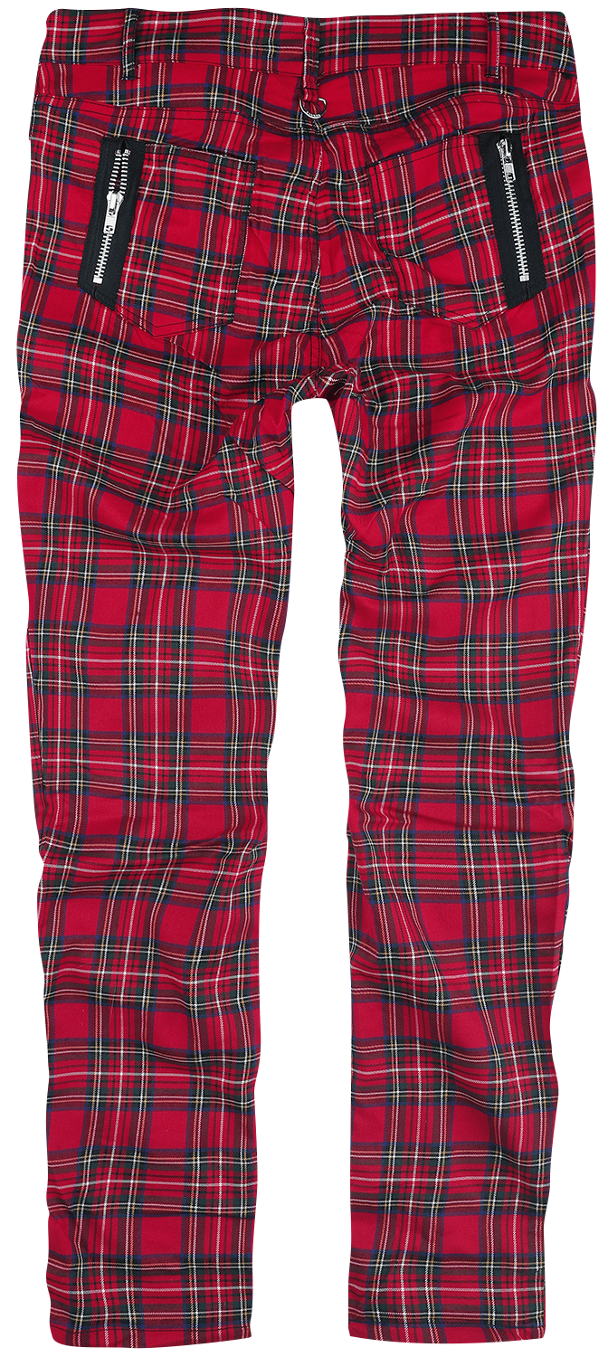 Pantalon en toile Gothic de Banned Alternative - Pantalon Tartan - S à 4XL - pour Homme - rouge - Banned Alternative - View 2