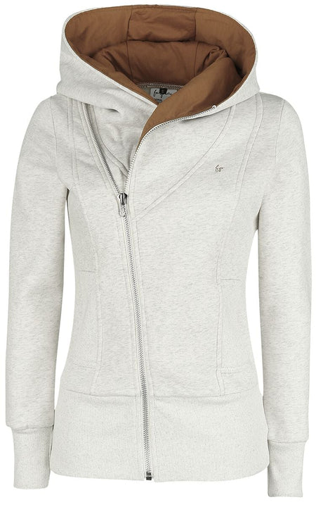 Sweat-shirt zippé à capuche  de Forplay - Sarah - S à XXL - pour Femme - gris chiné - Forplay