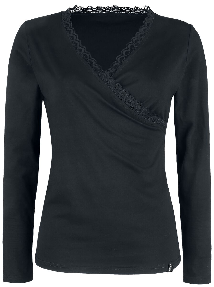 T-shirt manches longues  de Forplay - Breanna - S à XXL - pour Femme - noir - Forplay