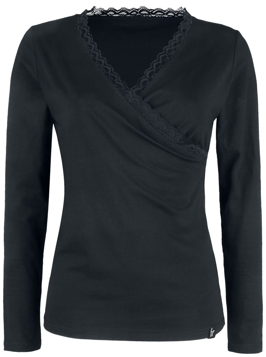 T-shirt manches longues  de Forplay - Breanna - S à XL - pour Femme - noir - Forplay