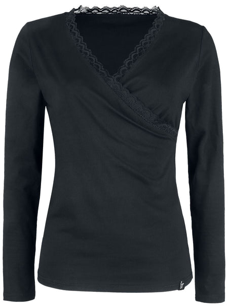 T-shirt manches longues  de Forplay - Breanna - S à XL - pour Femme - noir - Forplay