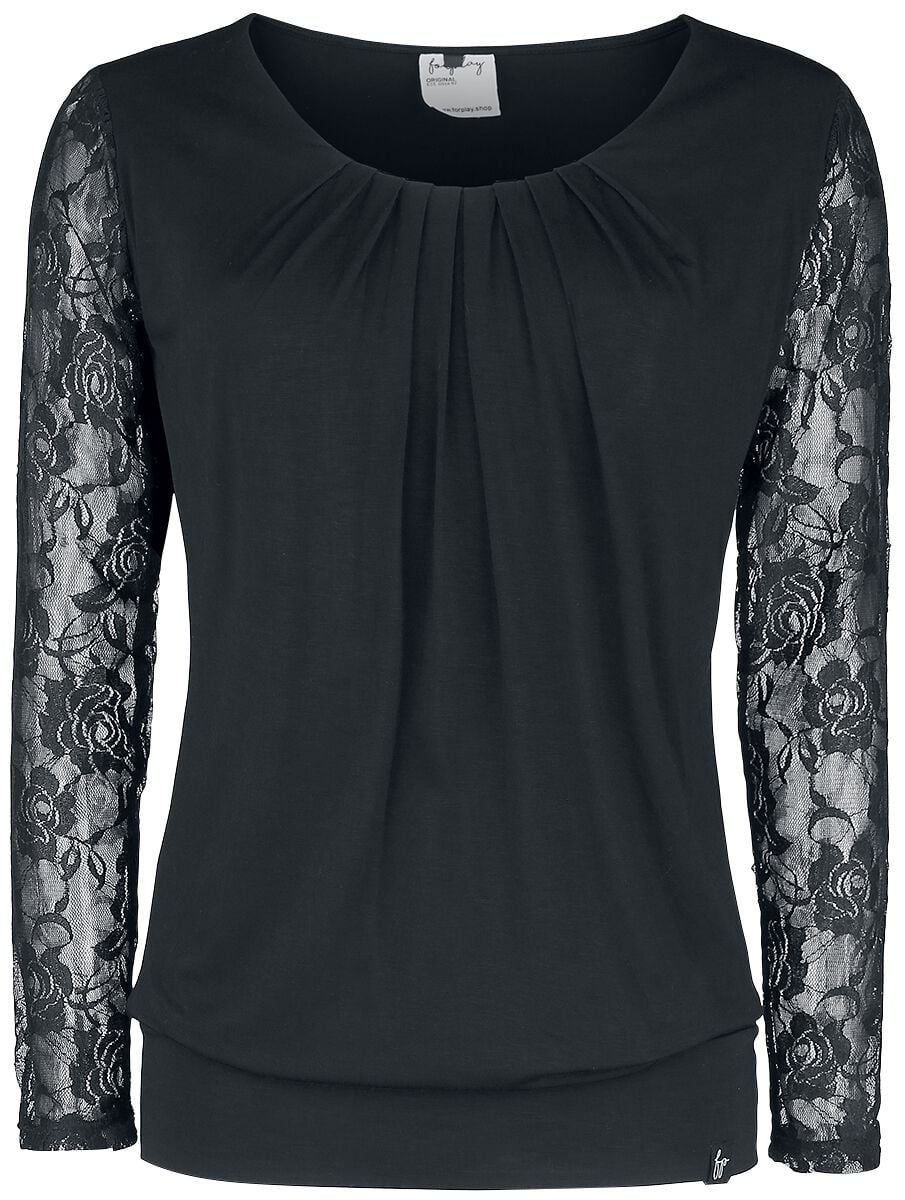 T-shirt manches longues  de Forplay - Debby - S à XXL - pour Femme - noir - Forplay