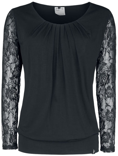 T-shirt manches longues  de Forplay - Debby - S à XXL - pour Femme - noir - Forplay
