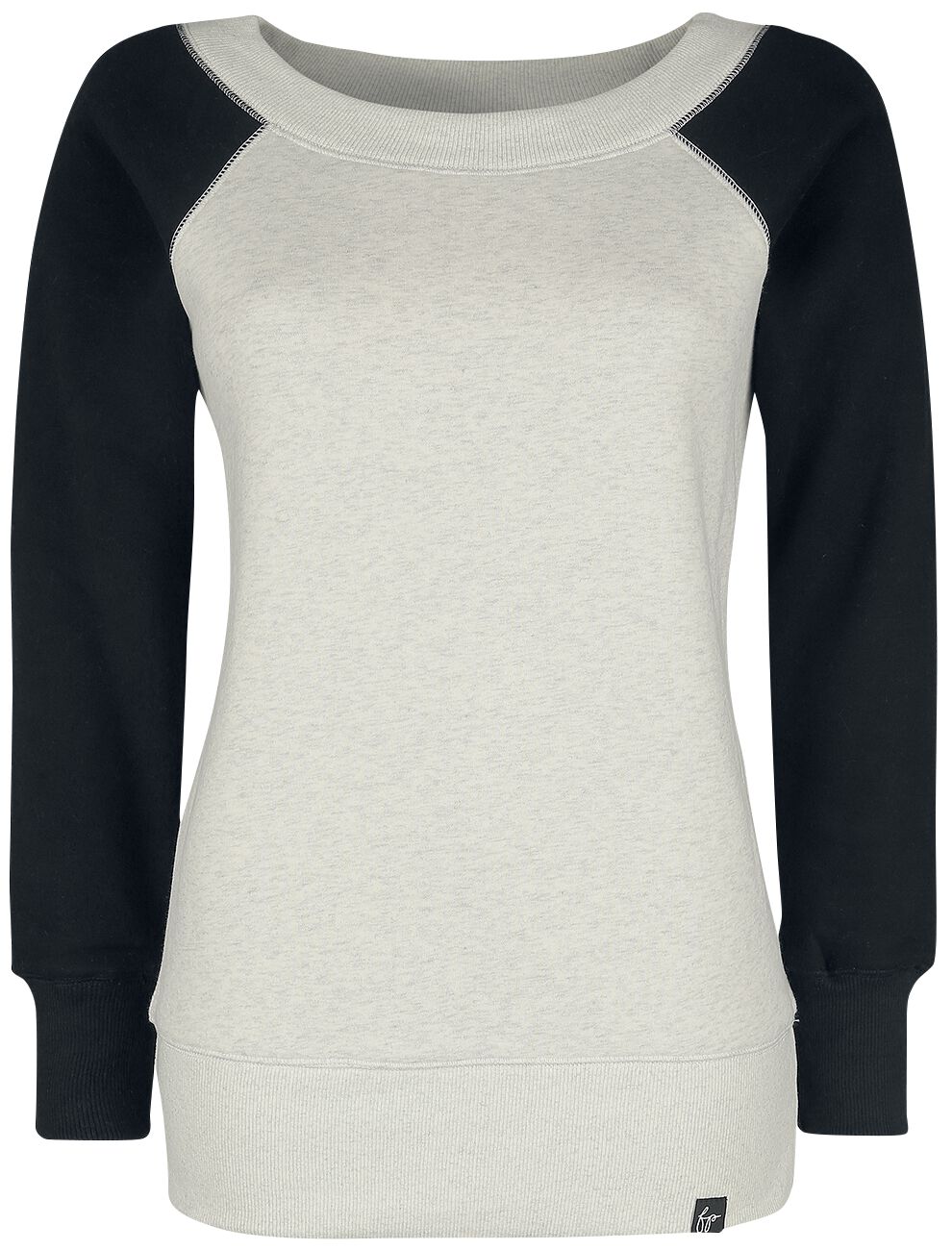 Sweat-shirt  de Forplay - Yuki - S à XXL - pour Femme - gris chiné/noir - Forplay
