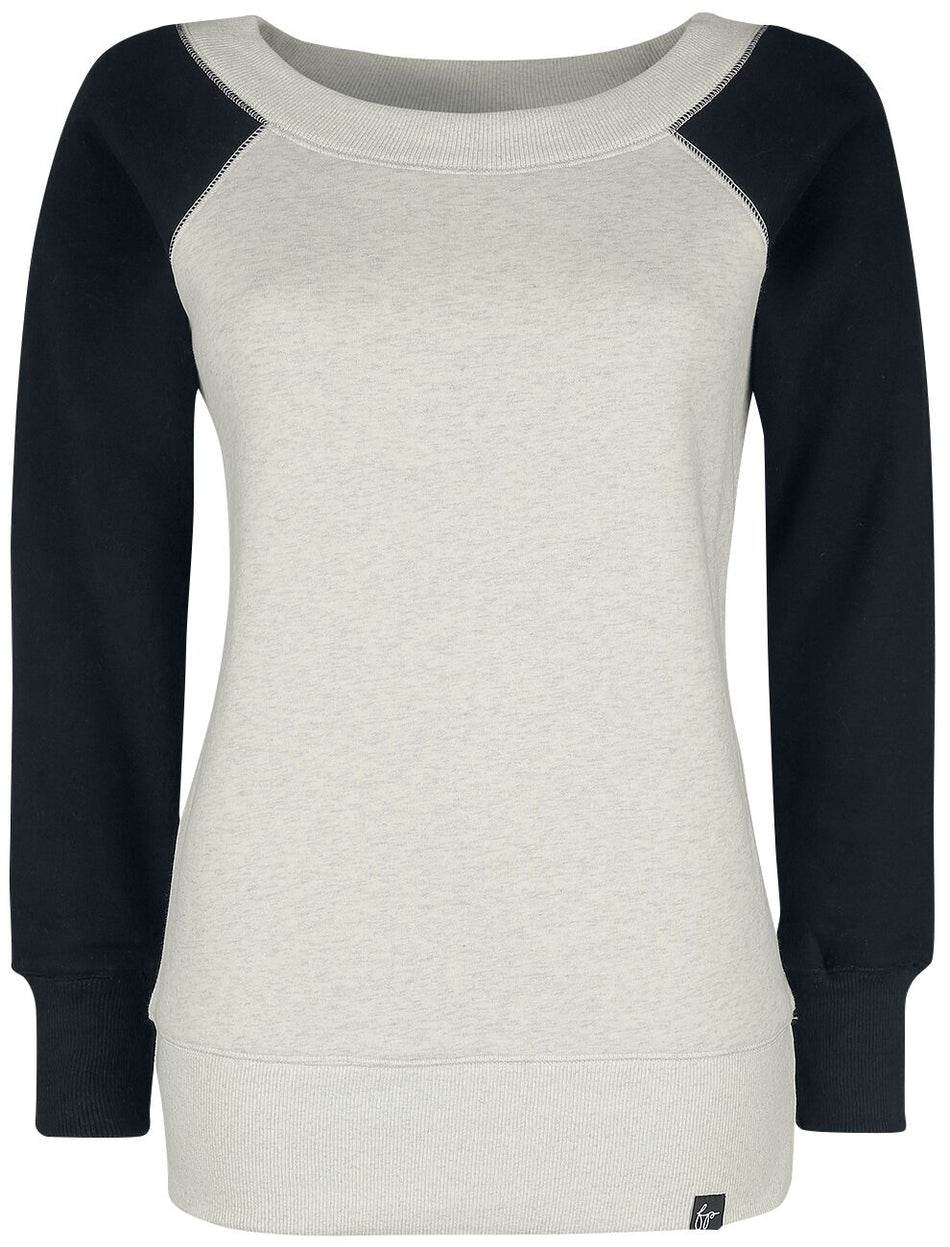 Sweat-shirt  de Forplay - Yuki - S à XXL - pour Femme - gris chiné/noir - Forplay