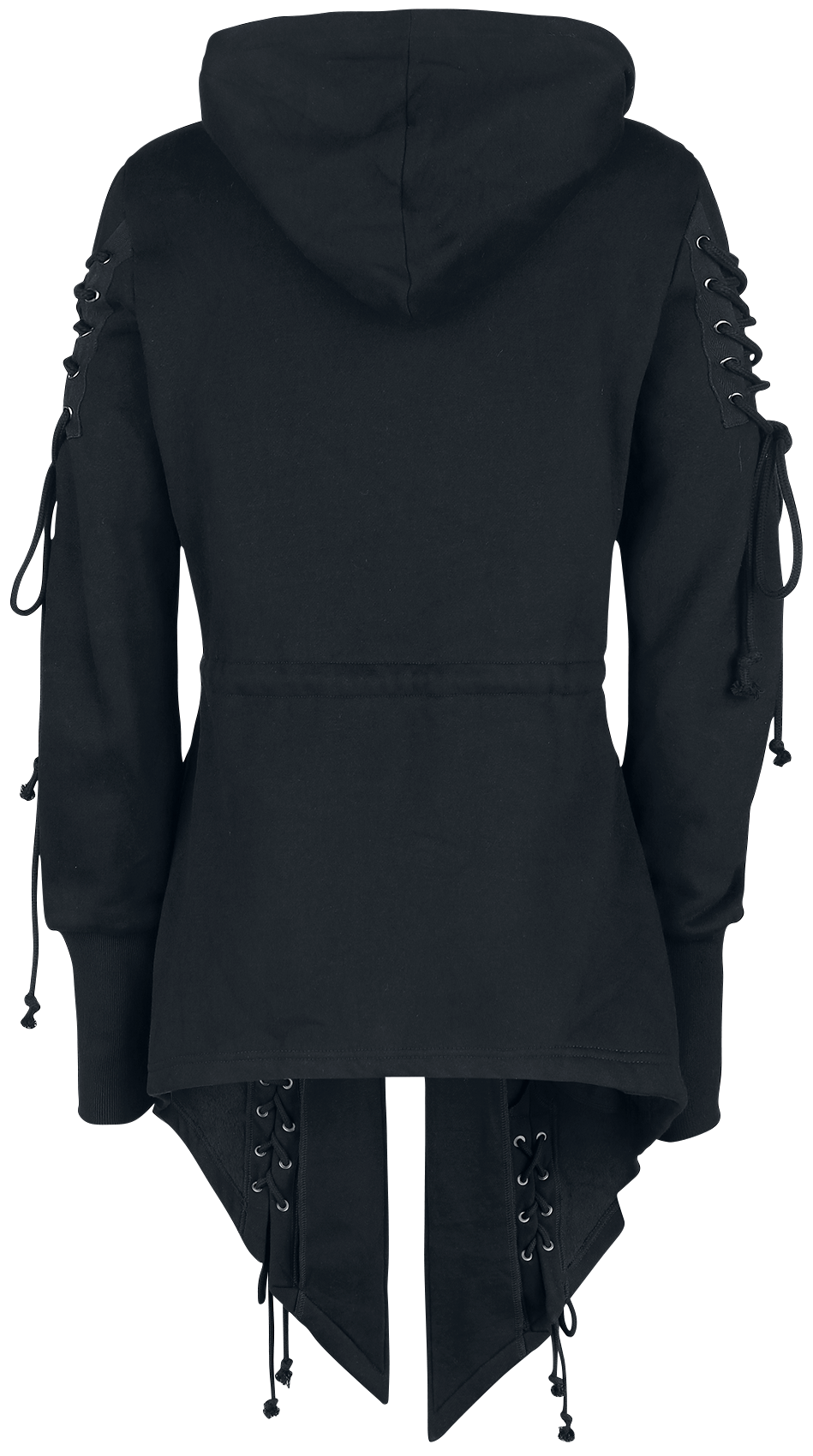 Sweat-shirt zippé à capuche Gothic de Banned Alternative - Sweat Lacé Draconia - S à 3XL - pour Femme - noir - Banned Alternative - View 2