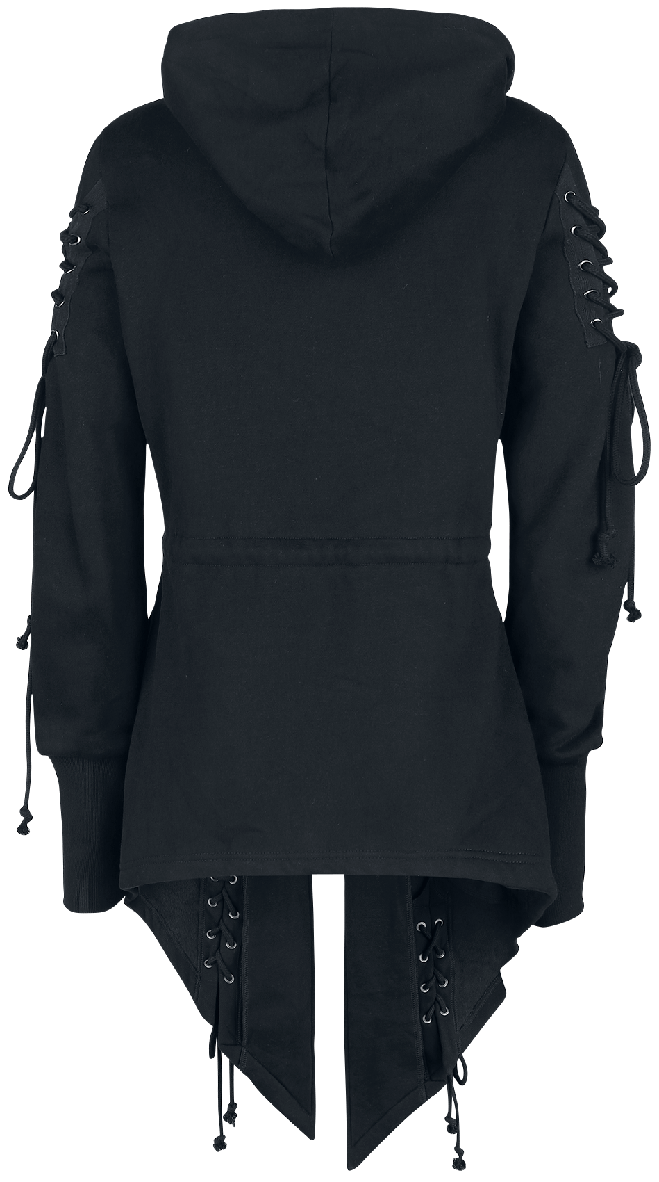 Sweat-shirt zippé à capuche Gothic de Banned Alternative - Sweat Lacé Draconia - S à 4XL - pour Femme - noir - Banned Alternative - View 2