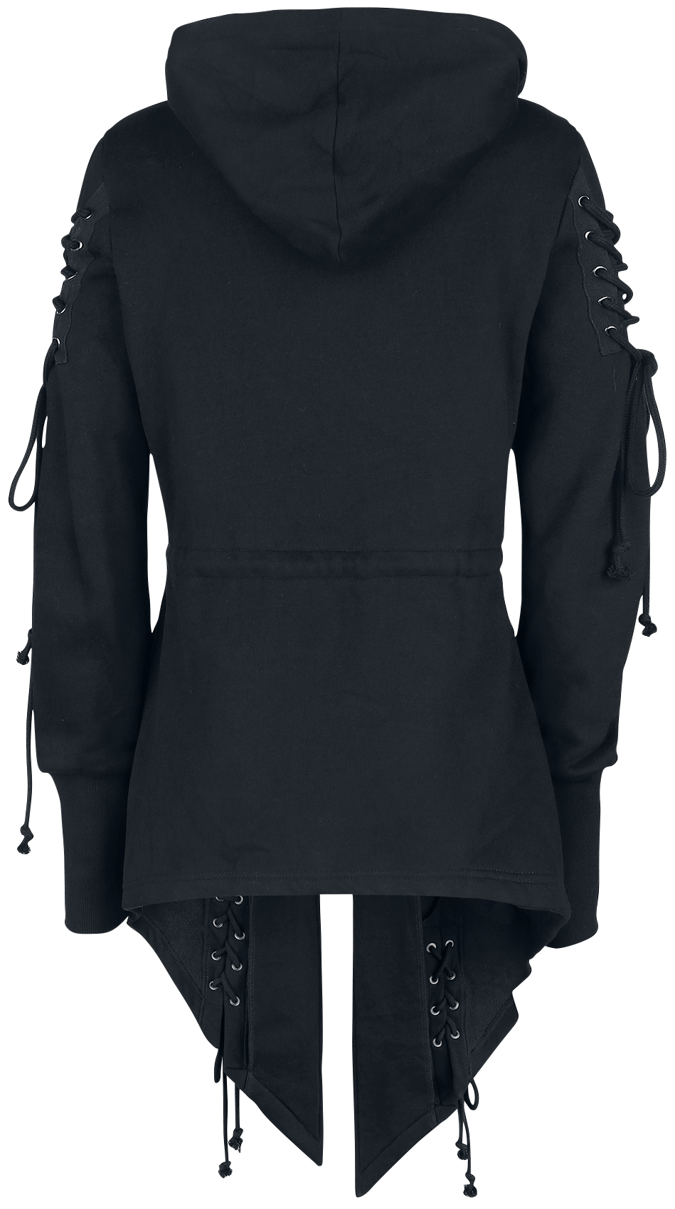 Sweat-shirt zippé à capuche Gothic de Banned Alternative - Sweat Lacé Draconia - S à 3XL - pour Femme - noir - Banned Alternative - View 2