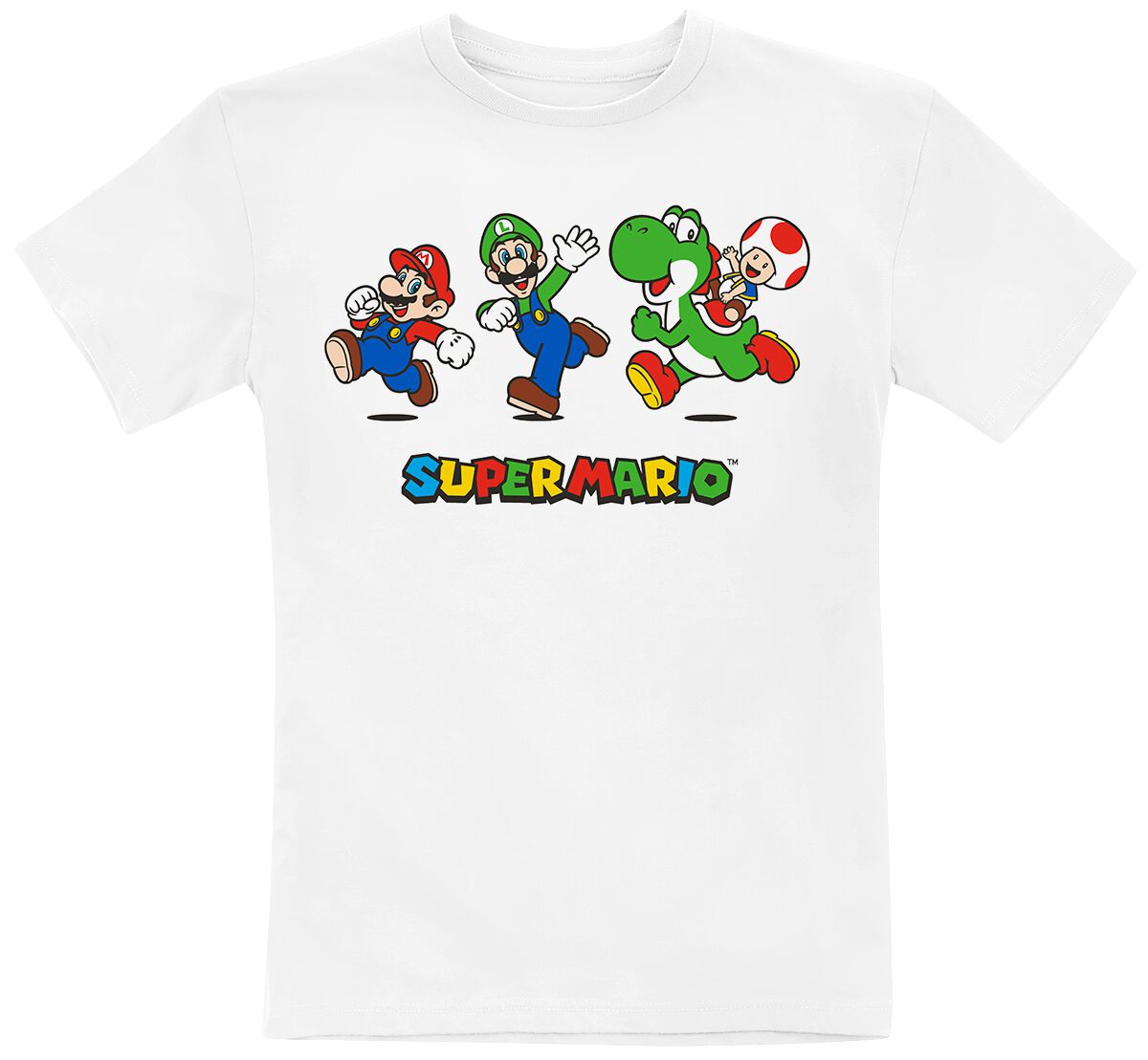 T-shirt Gaming de Super Mario - Enfants - Running - 104 à 152 - pour filles & garçonse - blanc - Super Mario
