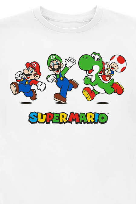 T-shirt Gaming de Super Mario - Enfants - Running - 104 à 152 - pour filles & garçonse - blanc - Super Mario - View 2