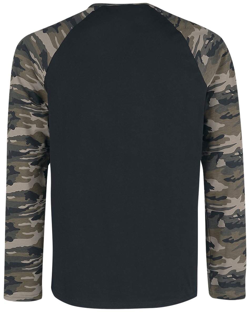 T-shirt manches longues  de Forplay - Jerry - M à 3XL - pour Homme - camouflage/noir - Forplay - View 2