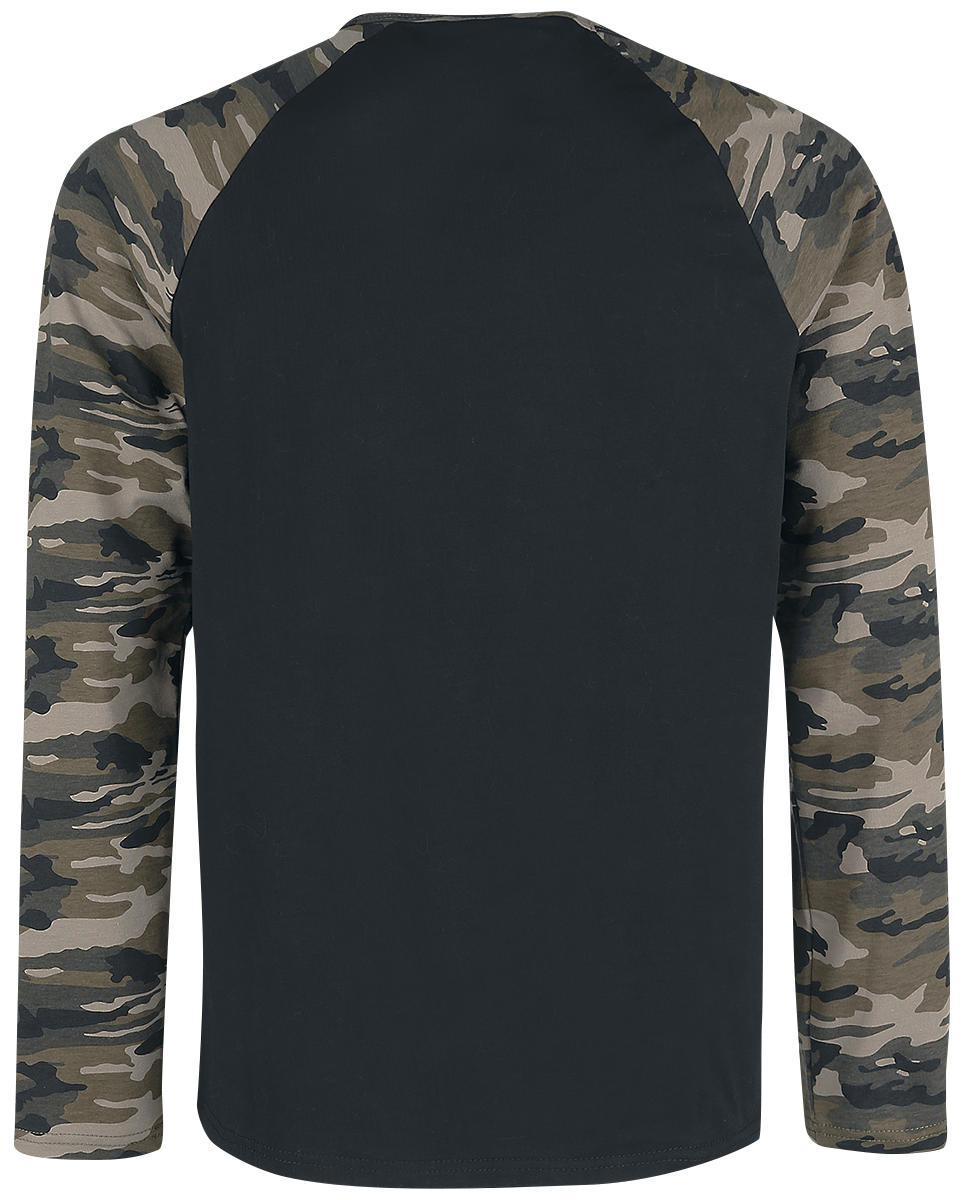 T-shirt manches longues  de Forplay - Jerry - M à 3XL - pour Homme - camouflage/noir - Forplay - View 2