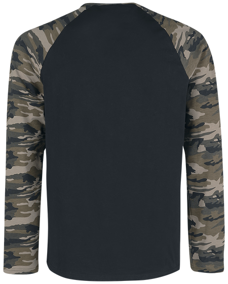 T-shirt manches longues  de Forplay - Jerry - M à 3XL - pour Homme - camouflage/noir - Forplay - View 2