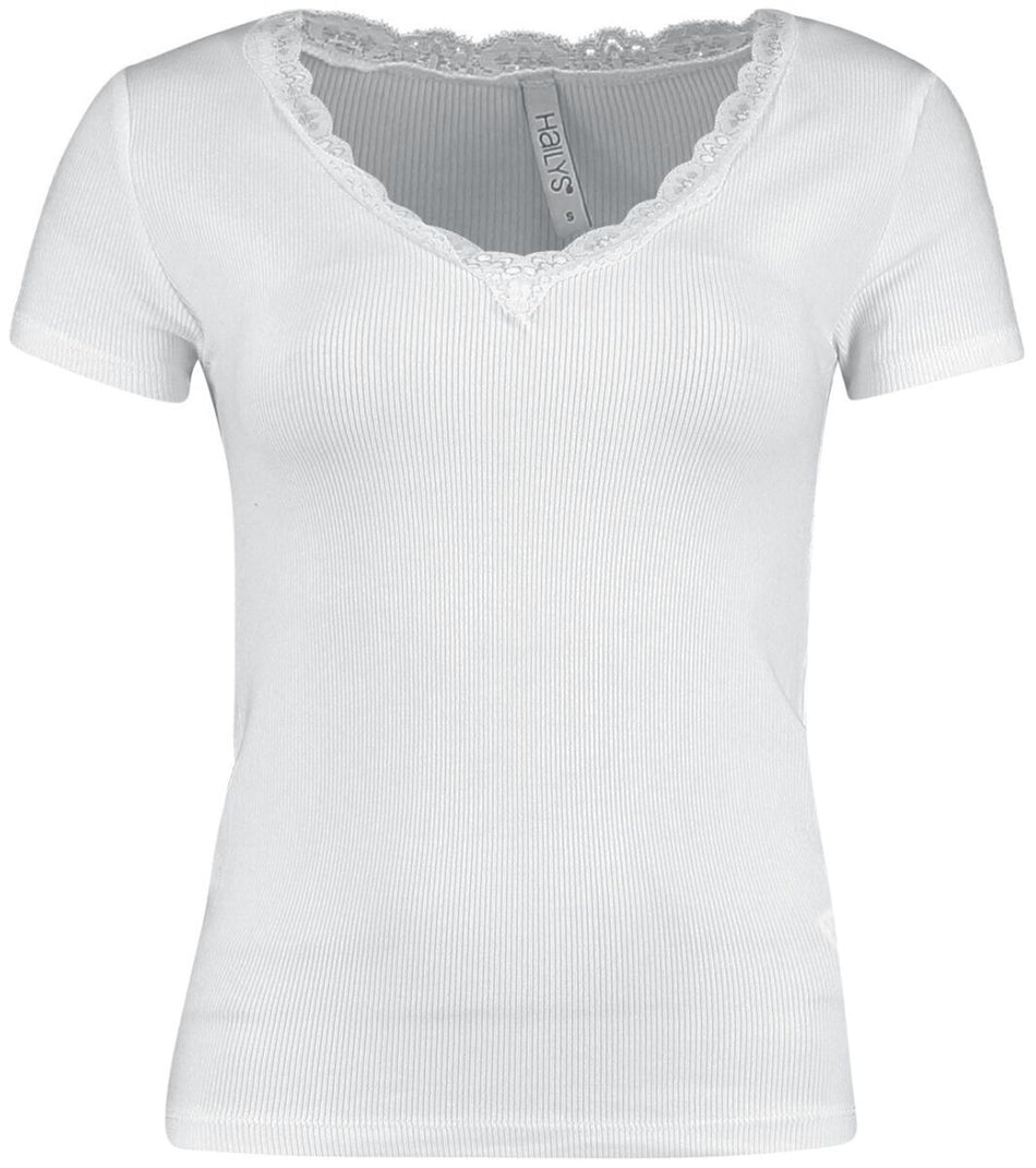 T-Shirt Manches courtes  de Hailys - Mariella - M à L - pour Femme - blanc - Hailys