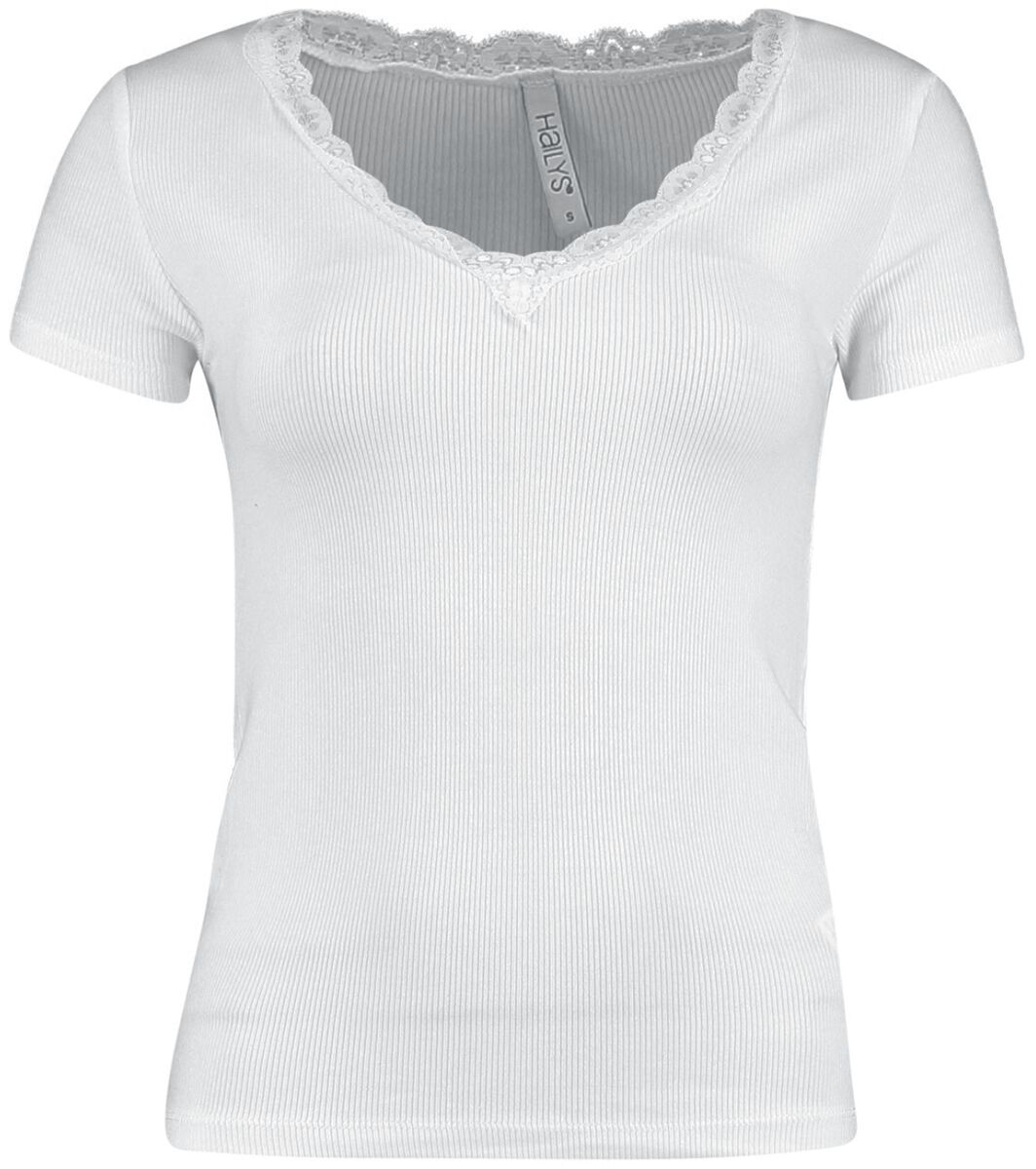 T-Shirt Manches courtes  de Hailys - Mariella - M - pour Femme - blanc - Hailys
