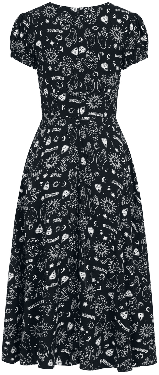 Robe longue Rockabilly de Hell Bunny - Robe Hello Goodbye - M - pour Femme - noir/blanc - hell bunny - View 2