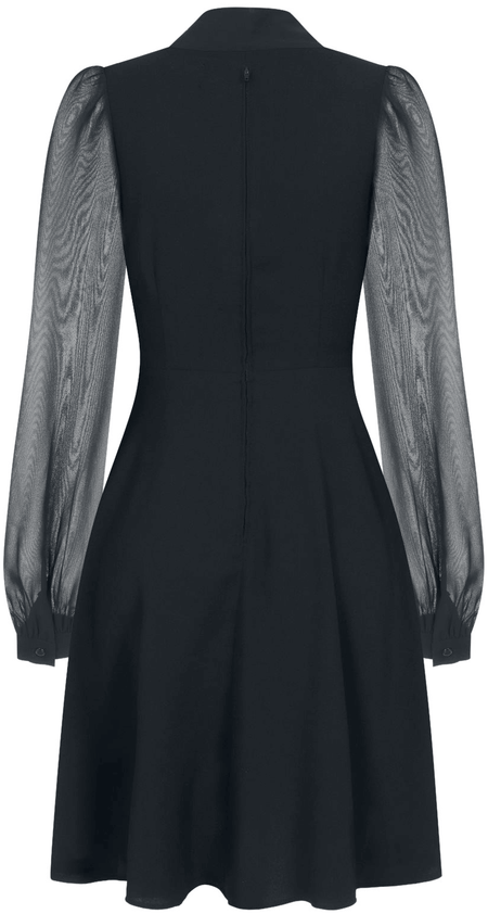 Robe mi-longue Gothic de Hell Bunny - Robe Mi-Longue Darcia - XS à 4XL - pour Femme - noir - hell bunny - View 2