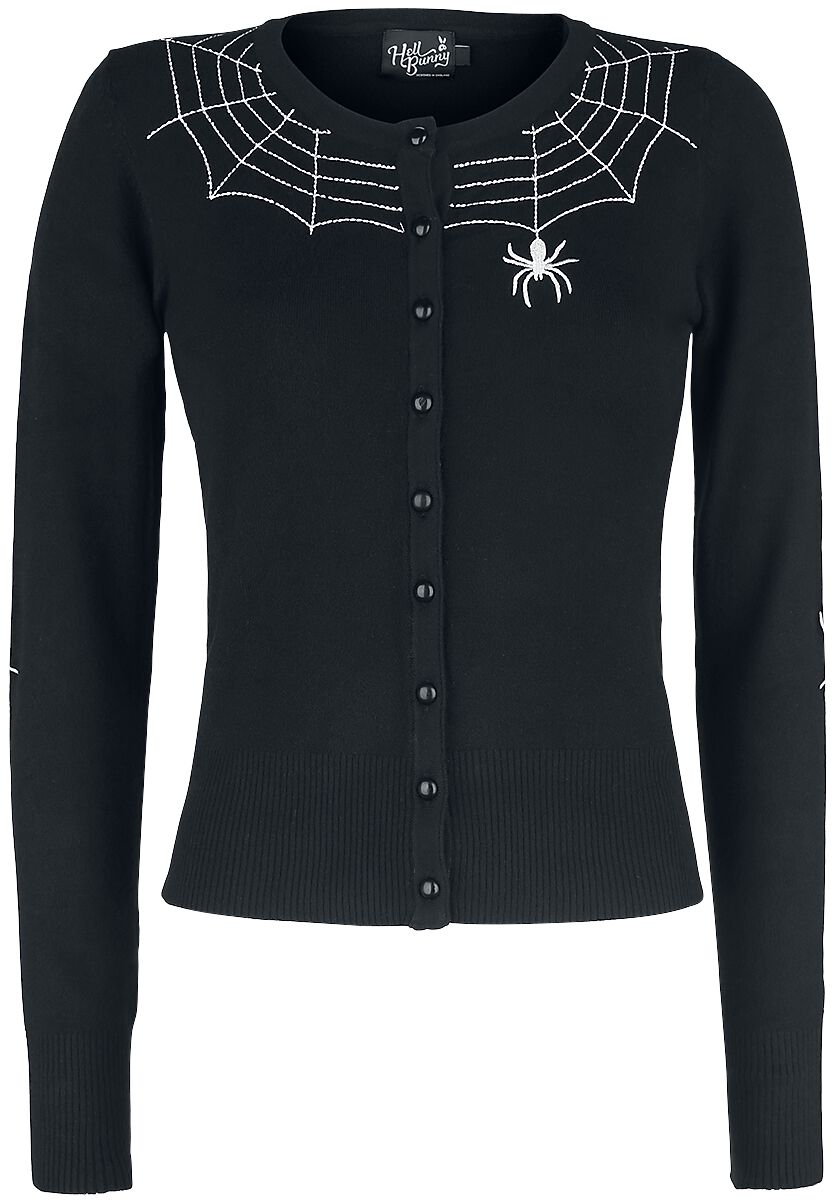 Gilets & Ponchos Rockabilly de Hell Bunny - Gilet Spider - XS à 4XL - pour Femme - noir - hell bunny