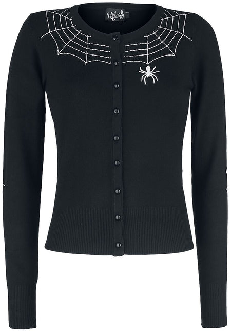 Gilets & Ponchos Rockabilly de Hell Bunny - Gilet Spider - XS à 4XL - pour Femme - noir - hell bunny