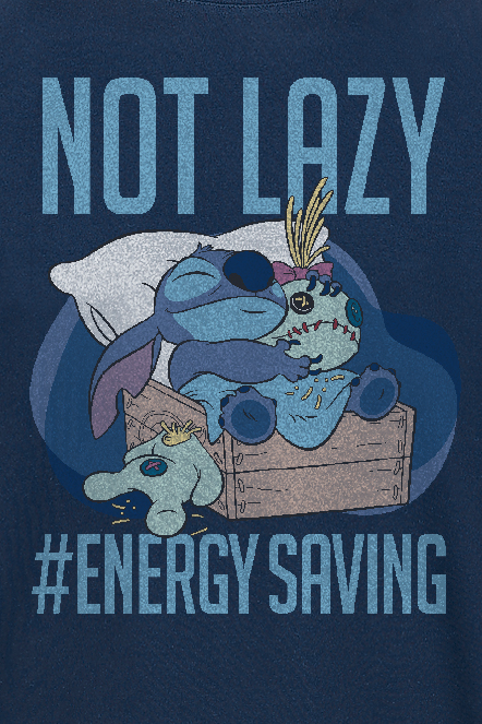 T-Shirt Manches courtes Disney de Lilo & Stitch - Not Lazy - S à XXL - pour Homme - bleu - Lilo & Stitch - View 2