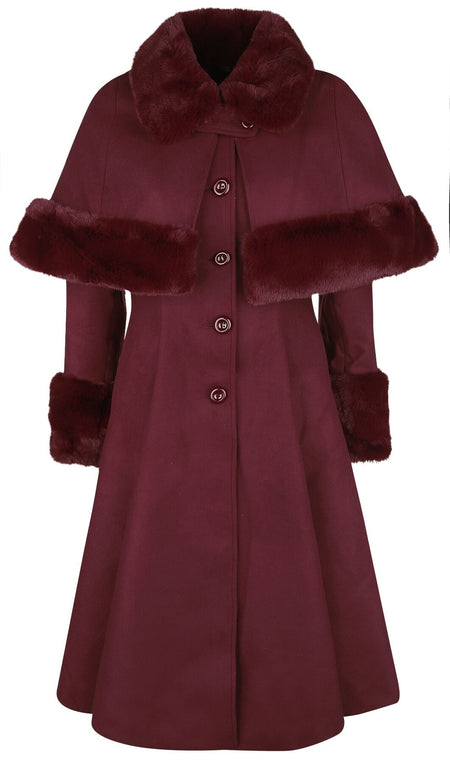 Manteaux Gothic de Hell Bunny - Manteau Capulet - XS à 3XL - pour Femme - rouge - hell bunny