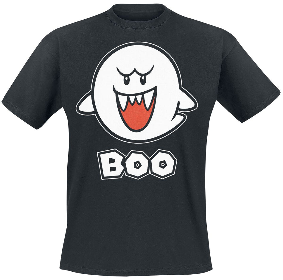 T-Shirt Manches courtes Gaming de Super Mario - Boo - M à XXL - pour Homme - noir - Super Mario