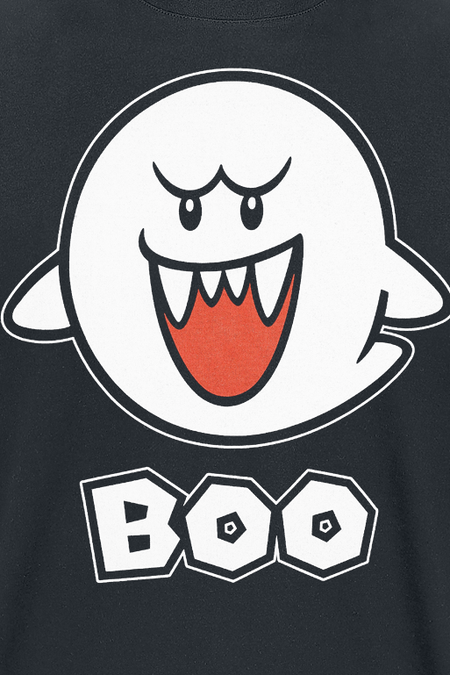 T-Shirt Manches courtes Gaming de Super Mario - Boo - M à XXL - pour Homme - noir - Super Mario - View 2