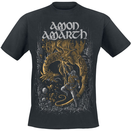 T-Shirt Manches courtes  de Amon Amarth - Fafner's Gold - M à 5XL - pour Homme - noir - Amon Amarth