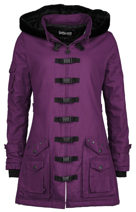 Veste mi-saison Gothic de Gothicana by EMP - Bloodsucker - S - pour Femme - violet - Gothicana by EMP