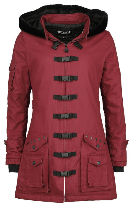 Veste mi-saison Gothic de Gothicana by EMP - Bloodsucker - XS à 3XL - pour Femme - rouge foncé - Gothicana by EMP