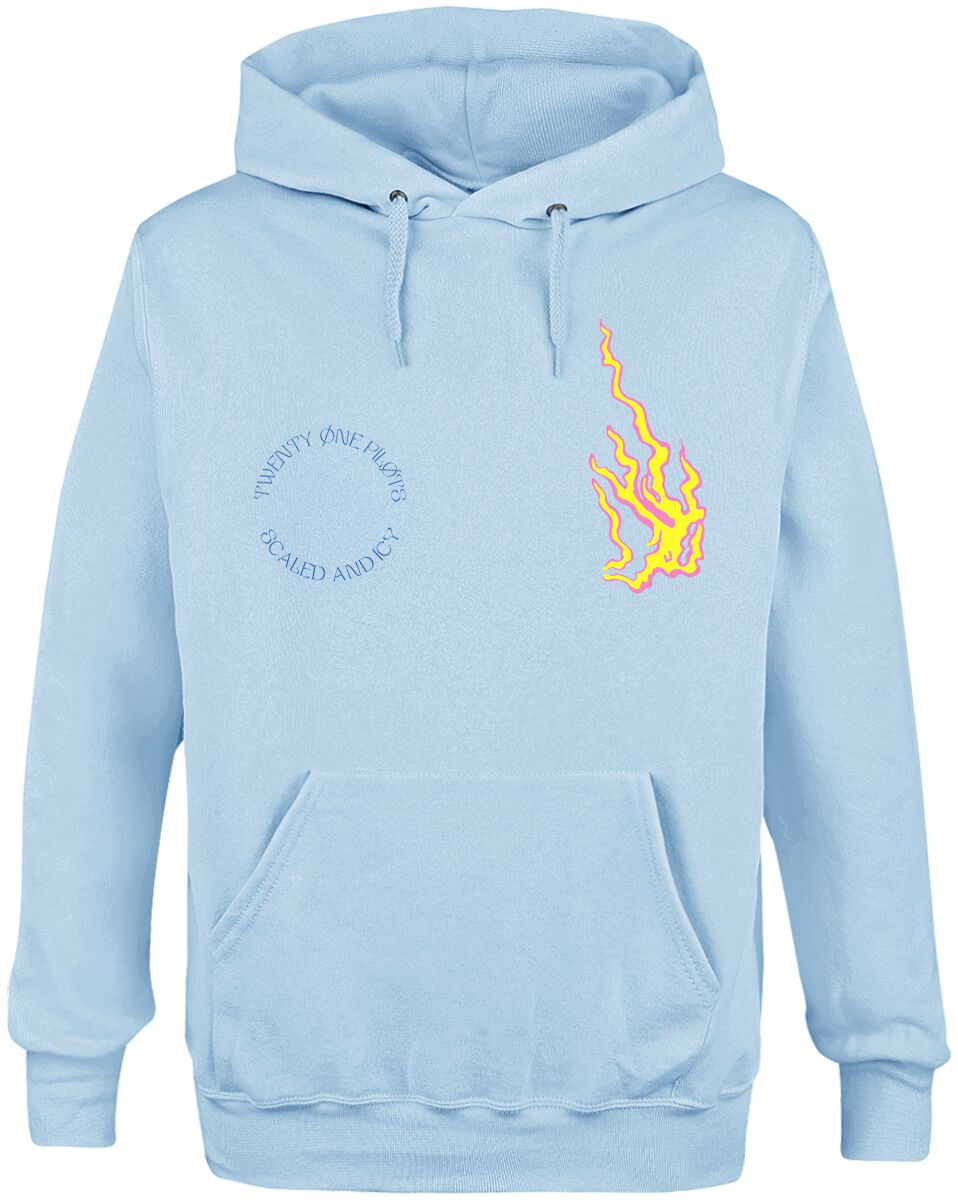 Sweat-shirt à capuche  de twenty one pilots - Fire - S à XXL - pour Homme - bleu clair - twenty one pilots