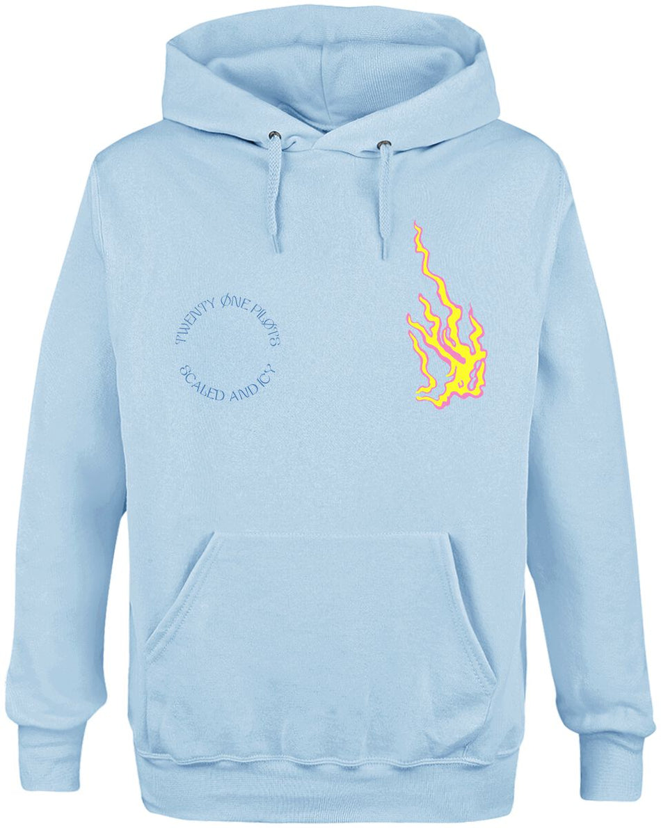 Sweat-shirt à capuche  de twenty one pilots - Fire - S à XXL - pour Homme - bleu clair - twenty one pilots