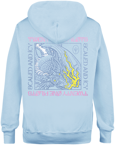 Sweat-shirt à capuche  de twenty one pilots - Fire - S à XXL - pour Homme - bleu clair - twenty one pilots - View 2