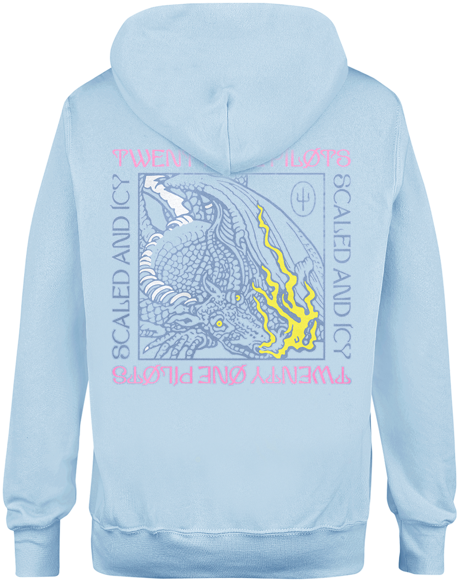 Sweat-shirt à capuche  de twenty one pilots - Fire - S à XXL - pour Homme - bleu clair - twenty one pilots - View 2