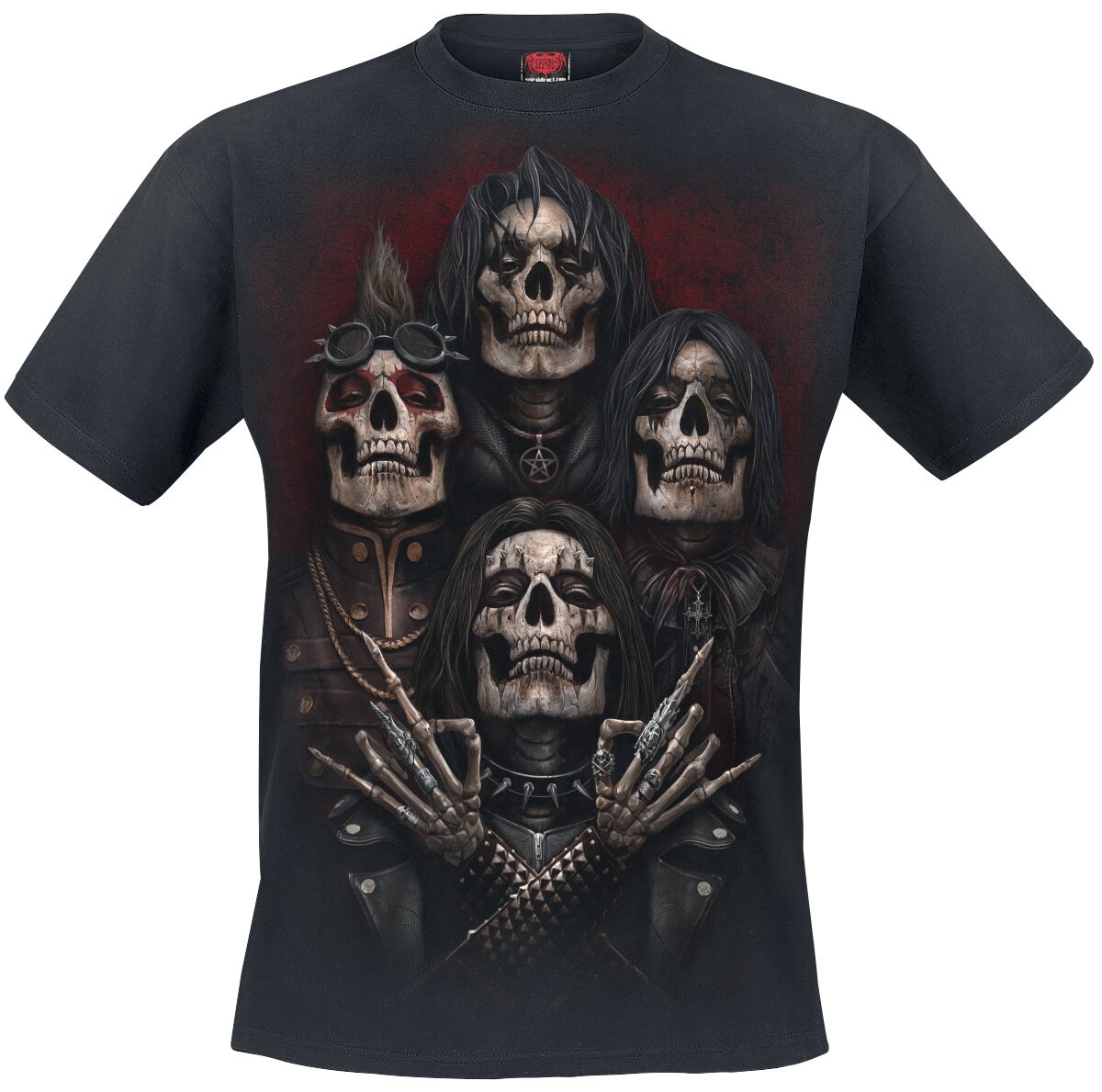 T-Shirt Manches courtes Gothic de Spiral - FACES OF GOTH - S à XXL - pour Homme - noir - Spiral