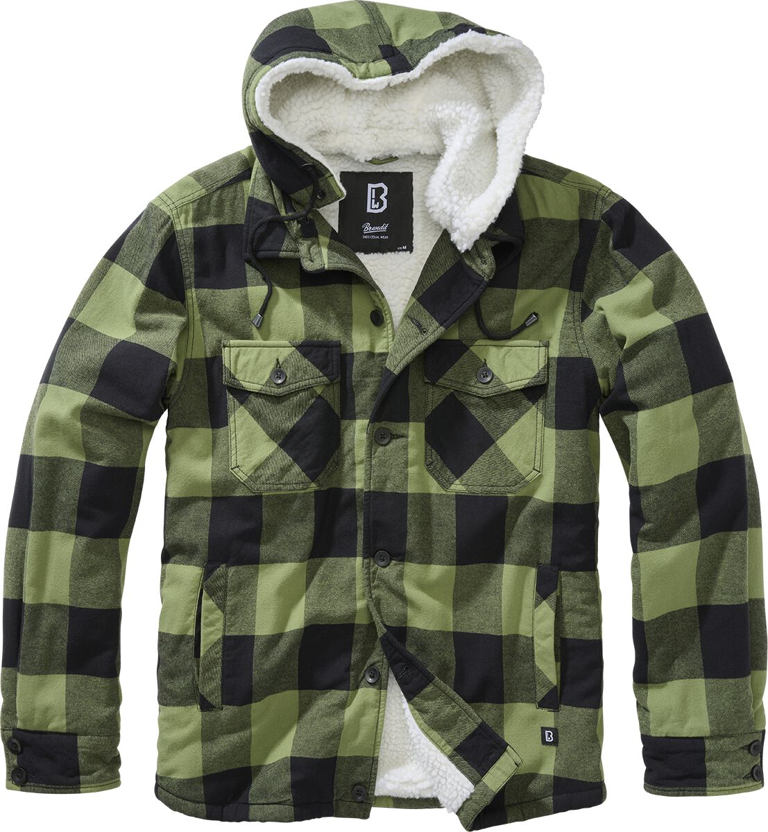 Veste mi-saison  de Brandit - Veste Bûcheron À Capuche - S à XXL - pour Homme - noir/olive - Brandit