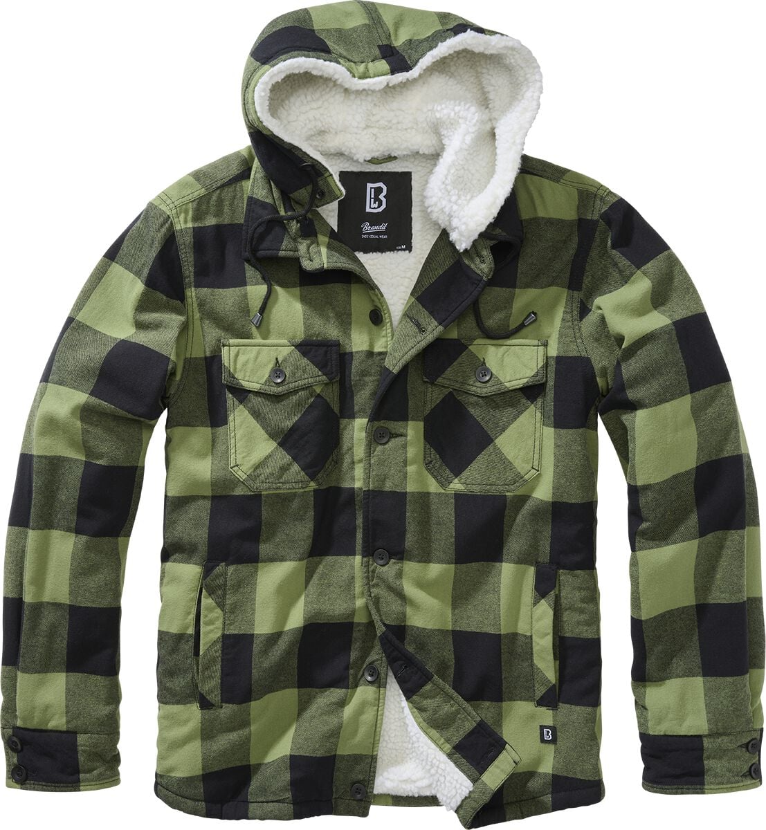 Veste mi-saison  de Brandit - Veste Bûcheron À Capuche - S à XXL - pour Homme - noir/olive - Brandit